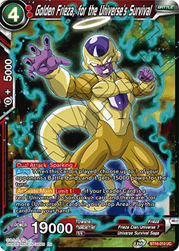 DBS Realm of the Gods BT16-010 Golden Frieza, for the Universe's Survival Foil