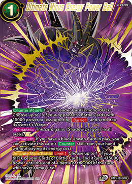 DBS Saiyan Showdown BT15-139 Ultimate Minus Energy Power Ball SPR