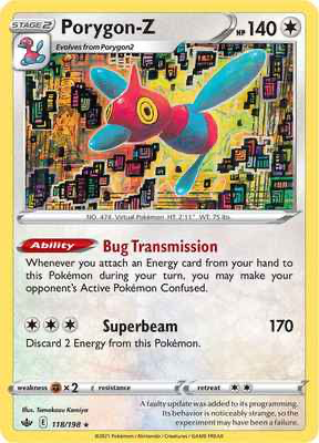 SWSH Chilling Reign 118/198 Porygon-Z Reverse Holo