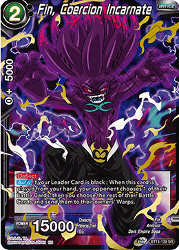 DBS Saiyan Showdown BT15-128 Fin, Coercion Incarnate SR