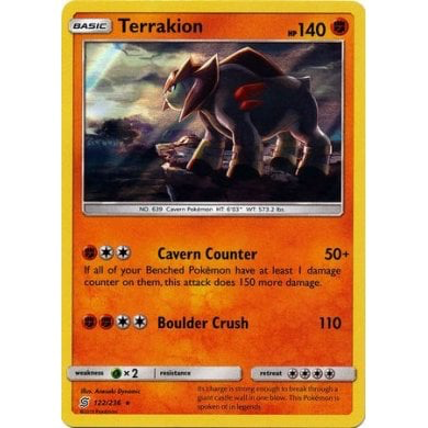 SM Unified Minds 122/236 Terrakion Holo Rare