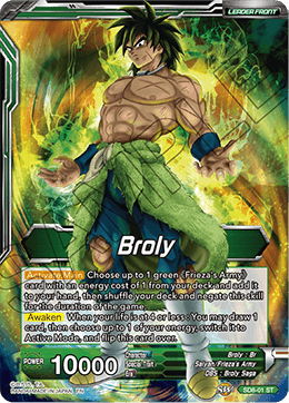 DBS Series 6 Starter Rising Broly SD8-001 Broly (Leader) Foil