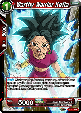 DBS Draft Box 5: Divine Multiverse DB2-009 Worthy Warrior Kefla Foil