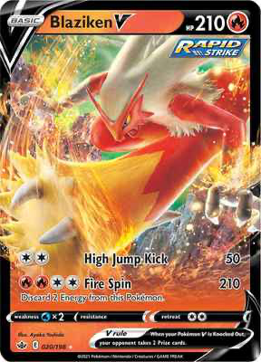 SWSH Chilling Reign 020/198 Blaziken V