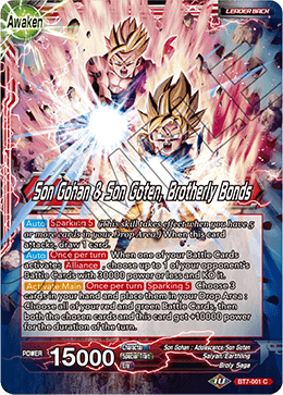 DBS Assault of the Saiyans BT7-001 Son Gohan / Son Gohan & Son Goten, Brotherly Bonds (Leader)