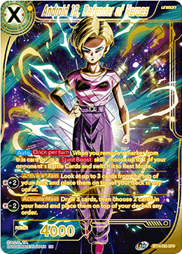 DBS Cross Spirits BT14-093 Android 18, Defender of Heroes SPR