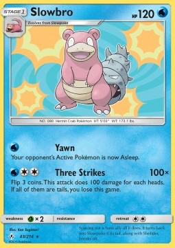 SM Unbroken Bonds 043/214 Slowbro Holo Rare