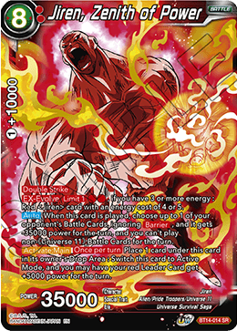 DBS Cross Spirits BT14-014 Jiren, Zenith of Power SR