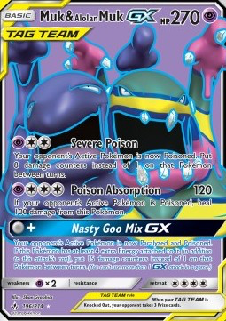 SM Unbroken Bonds 196/214 Muk & Alolan Muk GX (Tag Team)