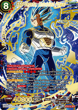 DBS Realm of the Gods BT16-147 SSB Vegeta, Unbridled Power SCR