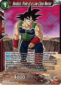 DBS Supreme Rivalry BT13-005 Bardock, Pride of a Low-Class Warrior Foil