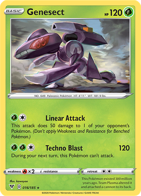 SWSH Vivid Voltage 016/185 Genesect Reverse Holo