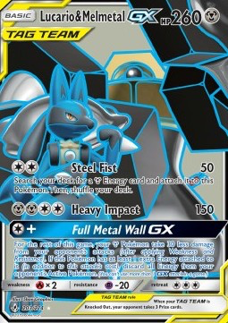 SM Unbroken Bonds 203/214 Lucario & Melmetal GX (Tag Team)