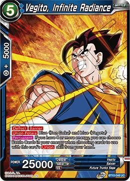 DBS Rise of the Unison Warrior BT10-046 Vegito, Infinite Radiance Foil