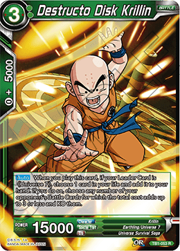 DBS The Tournament of Power TB1-053 Destructo Disk Krillin Foil
