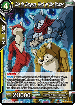 DBS Universal Onslaught BT9-065 Trio De Dangers, Mark of the Wolves Foil