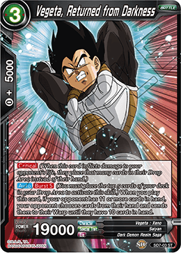 DBS Series 5 Starter Shenron's Advent SD7-003 Vegeta, Returned from Darkness