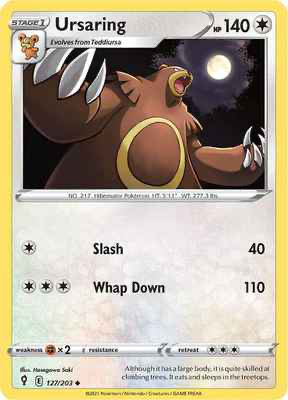 SWSH Evolving Skies 127/203 Ursaring