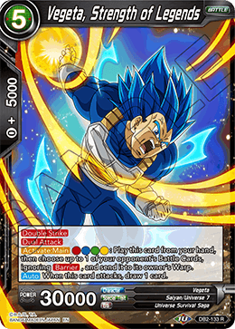 DBS Draft Box 5: Divine Multiverse DB2-133 Vegeta, Strength of Legends Foil