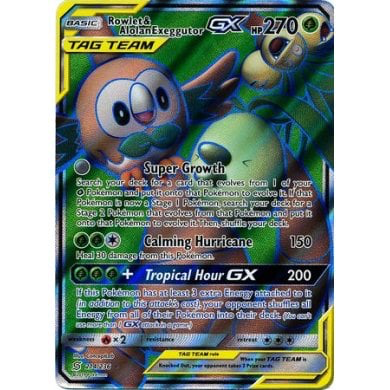 SM Unified Minds 214/236 Rowlet & Alolan Exeggutor GX (Tag Team)