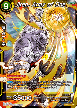 DBS Draft Box 5: Divine Multiverse DB2-123 Jiren, Army of One (SR)