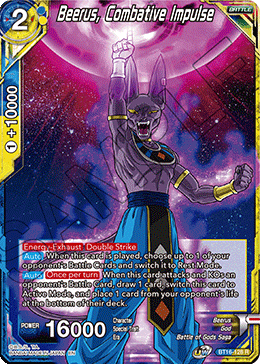 DBS Realm of the Gods BT16-128 Beerus, Combative Impulse