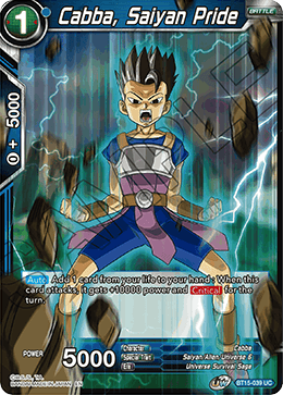 DBS Saiyan Showdown BT15-039 Cabba, Saiyan Pride