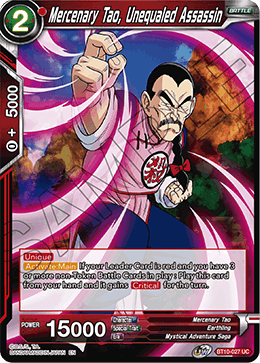 DBS Rise of the Unison Warrior BT10-027 Mercenary Tao, Unequaled Assassin