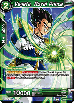 DBS Series 7 Starter Saiyan Legacy SD9-003 Vegeta, Royal Prince Foil