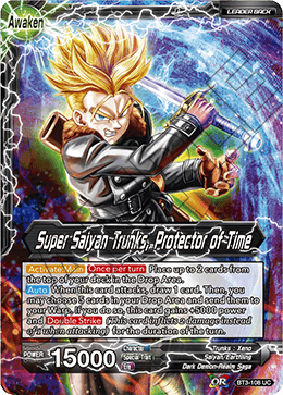 DBS Cross Worlds BT3-108 Trunks / Super Saiyan Trunks, Protector of Time (Leader)