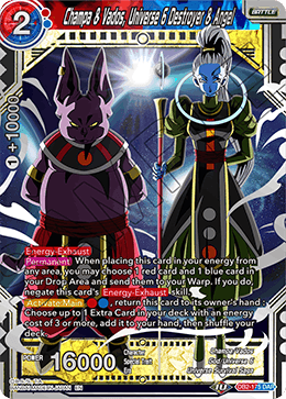DBS Draft Box 5: Divine Multiverse DB2-175 Champa & Vados, Universe 6 Destroyer & Angel (DAR)