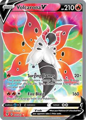 SWSH Evolving Skies 170/203 Volcarona V Full Art