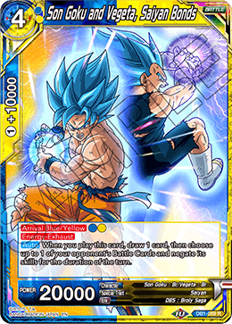 DBS Draft Box 4: Dragon Brawl DB1-089 Son Goku and Vegeta, Saiyan Bonds Foil