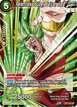 DBS The Tournament of Power TB1-015 Relentless Super Saiyan Kale (SR)
