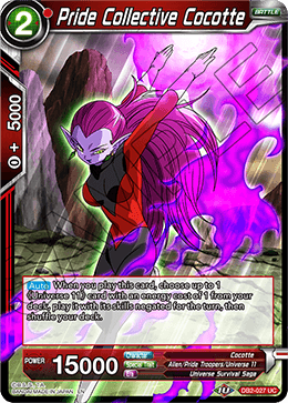 DBS Draft Box 5: Divine Multiverse DB2-027 Pride Collective Cocotte Foil