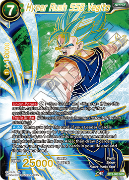 DBS Cross Worlds BT3-063 Hyper Rush SSB Vegito (SPR)