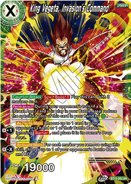 DBS Saiyan Showdown BT15-063 King Vegeta, Invasion's Command SR