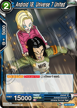 DBS Draft Box 4: Dragon Brawl DB1-029 Android 18, Universe 7 United