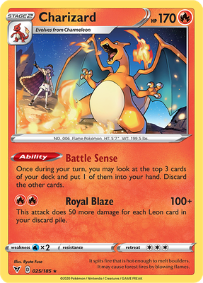 SWSH Vivid Voltage 025/185 Charizard Reverse Holo
