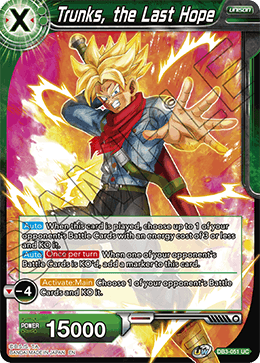 DBS Draft Box 6: Giant's Force DB3-051 Trunks, the Last Hope