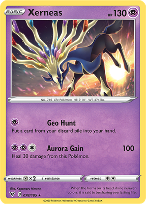 SWSH Vivid Voltage 078/185 Xerneas Reverse Holo