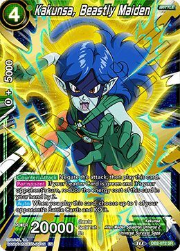 DBS Draft Box 5: Divine Multiverse DB2-072 Kakunsa, Beastly Maiden (SR)