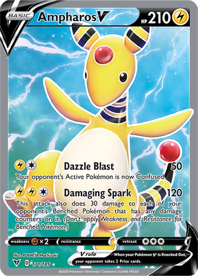 SWSH Vivid Voltage 171/185 Ampharos V Full Art