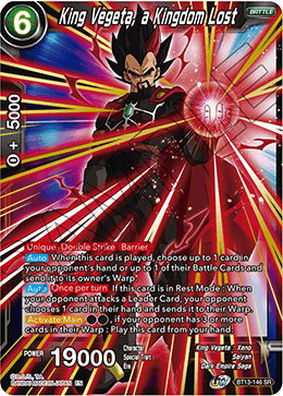 DBS Supreme Rivalry BT13-146 King Vegeta, a Kingdom Lost (SR)
