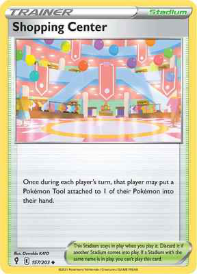 SWSH Evolving Skies 157/203 Shopping Center Reverse Holo