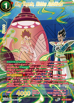 DBS Supreme Rivalry BT13-020 King Vegeta, Hidden Ambitions (SPR)