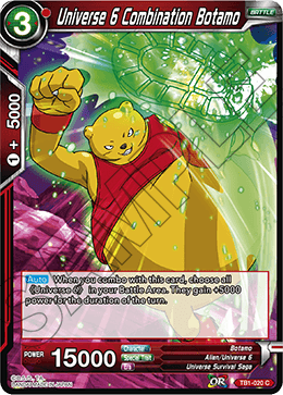 DBS The Tournament of Power TB1-020 Universe 6 Combination Botamo Foil
