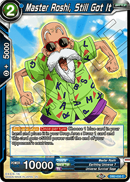 DBS Draft Box 5: Divine Multiverse DB2-035 Master Roshi, Still Got It Foil