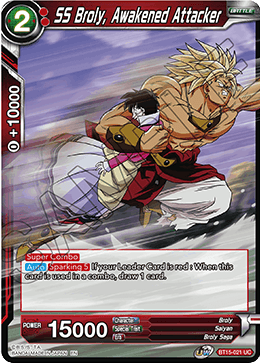 DBS Saiyan Showdown BT15-021 SS Broly, Awakened Attacker Foil