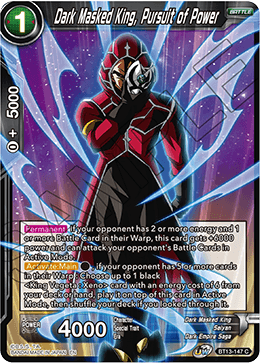 DBS Supreme Rivalry BT13-147 Dark Masked King, Pursuit of Power